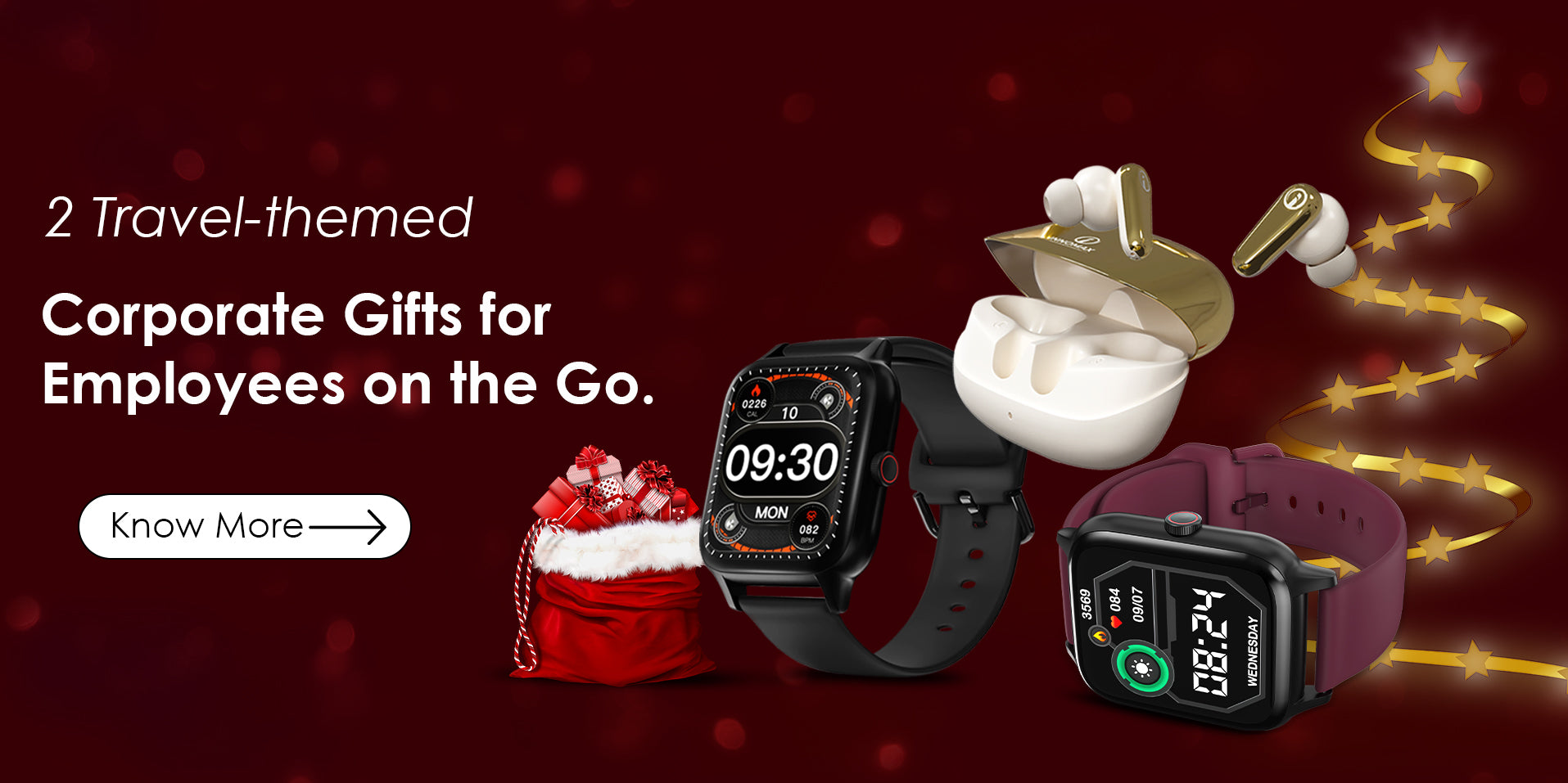 Travel-Ready Gifts with A50 Noise-Cancelling Earbuds & S20 Smartwatch