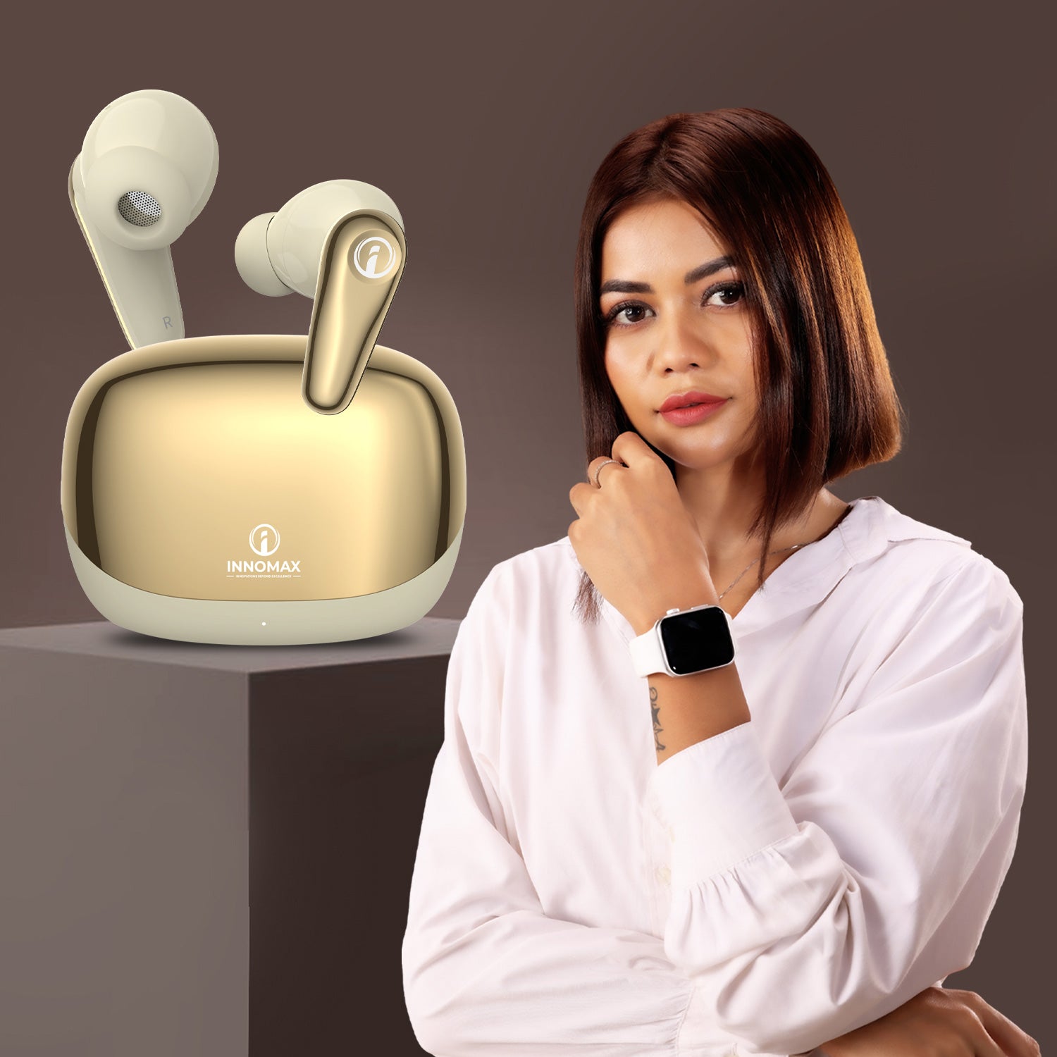 Innomax A50 Earbuds – 1 Free on 1 | Wireless + Bass Boost | Just ₹745