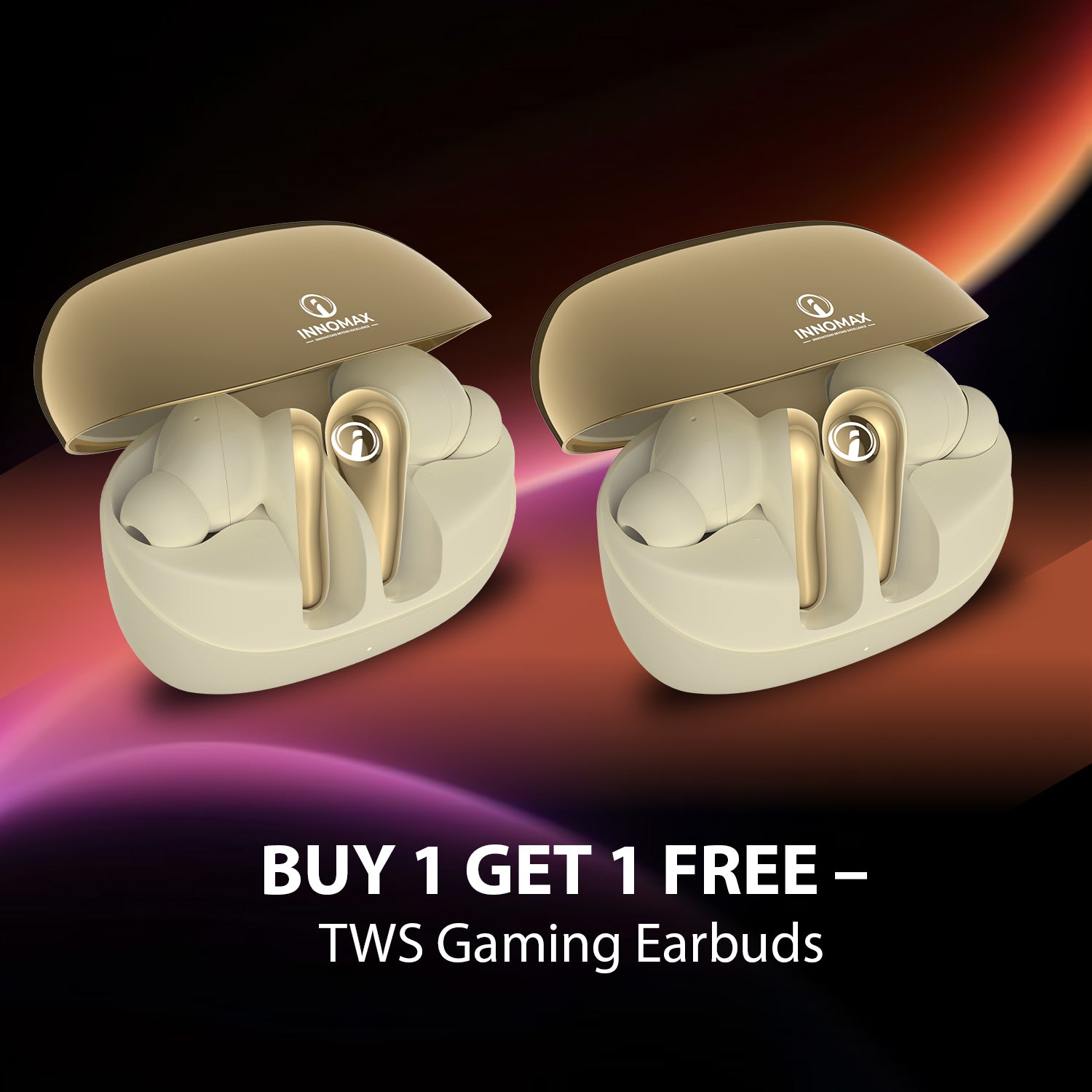 Innomax A50 Earbuds – 1 Free on 1 | Wireless + Bass Boost | Just ₹745